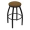 Holland Bar Stool Co 30" Swivel Bar Stool, Black Wrinkle, Canter Saddle Seat X802 - alternate 1